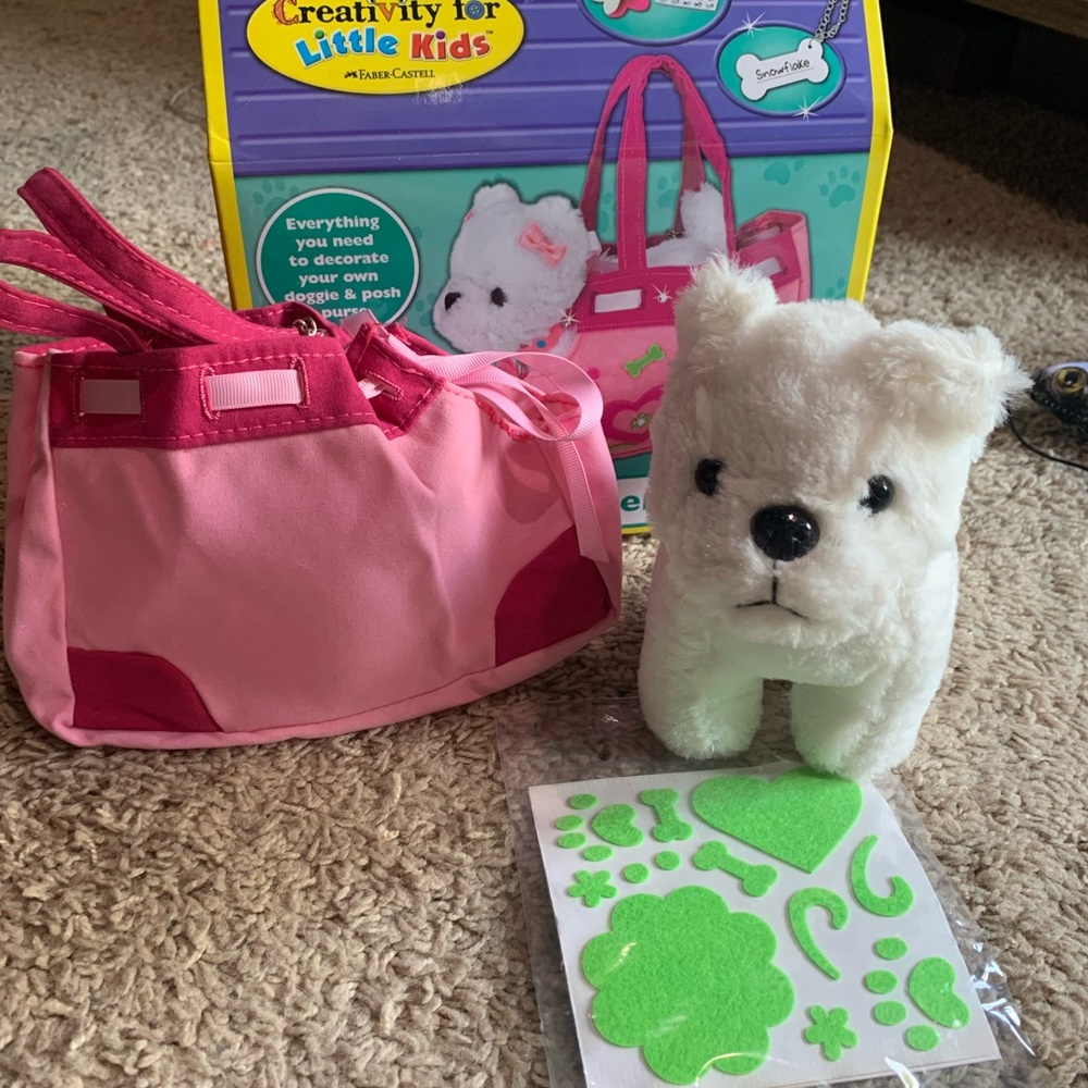 Creativity for Kids Designer Doggie Decorate & Play Plush Toy & Carrier Purse